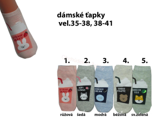 Dámské ponožky ťapky Aura.via