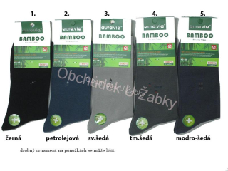 velikostní řada:39-42,43-46-Pánské klasické bambusové ponožky Aura.via