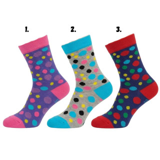 vel.110-116-Klasické dívčí ponožky - puntík - Design Socks