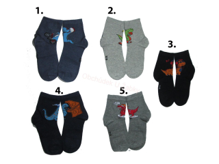 Aura.Via GZF7372 Chlapecké klasické ponožky DINO