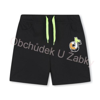 KUGO FC0258B Chl.šortky černé vel.řada 116-146