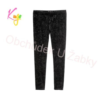 DÍVČÍ LEGÍNY sametové černé Kugo ML7111