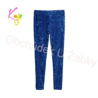 DÍVČÍ LEGÍNY sametové modré Kugo ML7111