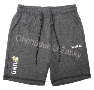CHLAPECKÉ ŠORTKY tm.šedé melírované Wolf T2336