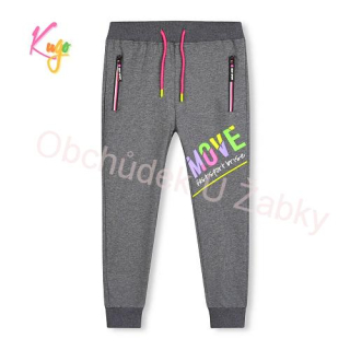 Dívčí tepláky šedý melír Kugo TM7229