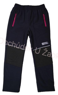DÍVČÍ SOFTSHELLOVÉ KALHOTY ZATEPLENÉ tm.modré Wolf B2396