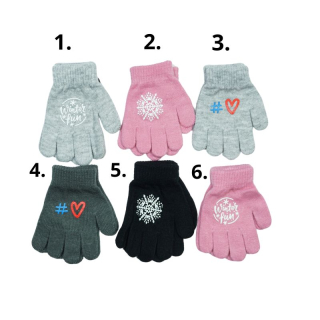 Dívčí pletené rukavice Gloves MS068