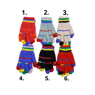 DÍVČÍ zateplené pletené RUKAVICE Gloves MS013