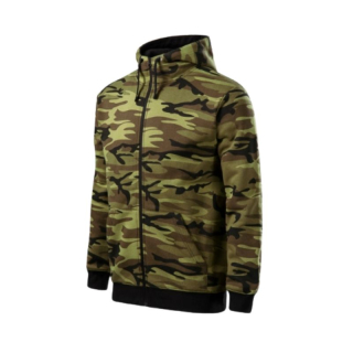 Pánská maskáčová mikina teplejší CAMO Zipper khaki Malfini
