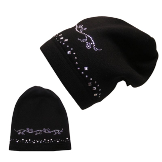 Dívčí zimní čepice černá 1166 Rockino