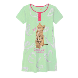 DÍVČÍ NOČNÍ KOŠILE zelená Kugo MC5853
