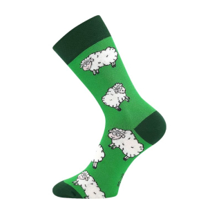 Voxx Ponožky dámské, pánské zelené ovečky Deaster