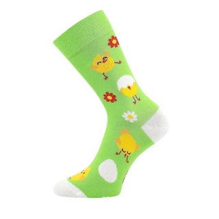Voxx Ponožky dámské, pánské zelené kuřátka Deaster
