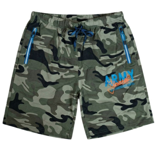 Chlapecké maskáčové šortky khaki Kugo ST5309