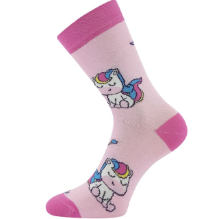 Dívčí ponožky Kaito růžové koník