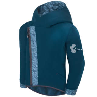 134-140-Chlapecká softshellová bunda s fleecem - kobaltová - unuodesign