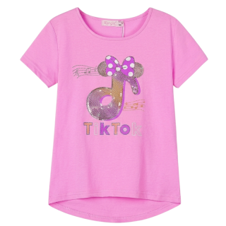 Dívčí tričko KUGO - krátký rukáv - barva sv.růžová