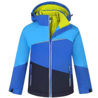 KUGO PB7350 Dětská zimní bunda modrá/černá