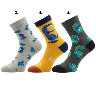 Aura.Via GZV7715 Chlapecké klasické ponožky DINO