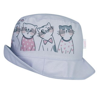 Dívčí klobouk Mallorca Dráče fialový kočky