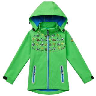 Chlapecká SOFTSHELLOVÁ BUNDA zelená Kugo HK3121