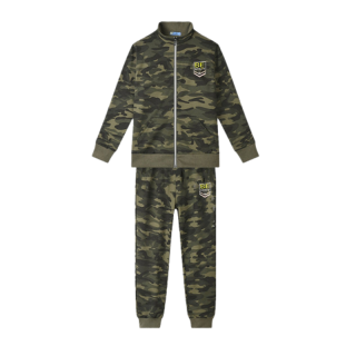 CHLAPECKÁ TEPLÁKOVÁ SOUPRAVA maskáčová khaki Kugo JK9531