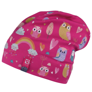 Dívčí bavlněná ČEPICE malinová Pepe Dráče