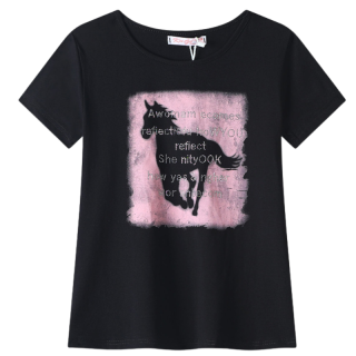 DÍVČÍ TRIČKO černé Kugo BC2401