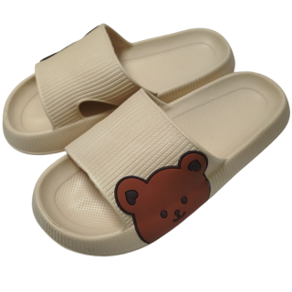 Gumové pantofle dámské béžové CAMO 28065B
