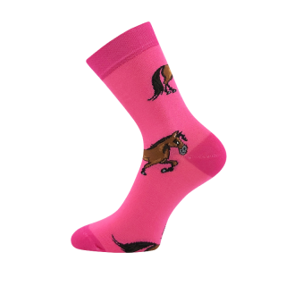 Dívčí ponožky růžové koník Horsik Fuski Boma Voxx