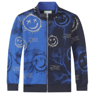 CHLAPECKÁ teplejší MIKINA modrá Kugo FM0367