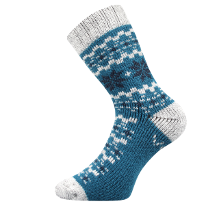 Ponožky silné zimní petrolejové Trondelag Fuski Boma