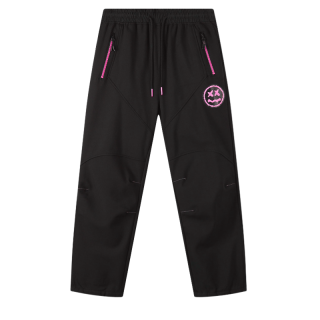 Dívčí softshellové kalhoty zateplené černé Kugo HK9788