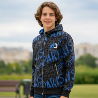 CHLAPECKÁ teplejší MIKINA modrá Kugo FM0366