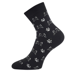 Voxx Devive Ponožky obrázkové černé kočky
