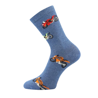 Chlapecké ponožky modré motorky Fuski Boma Voxx