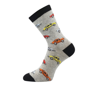 Chlapecké ponožky šedé auta Fuski Boma Voxx