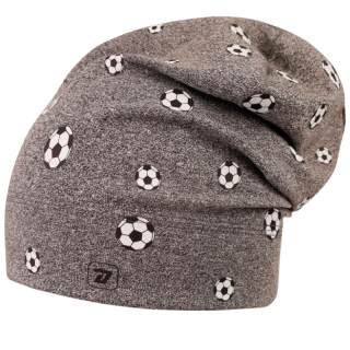 Chlapecká bavlněná čepice fotbalista šedý melír Pepe Dráče