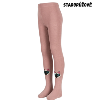 Dívčí punčocháče starorůžové kočička Aura.Via GHN6773