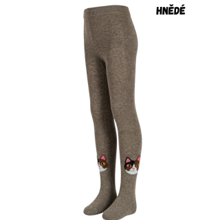 Dívčí punčocháče hnědé kočička Aura.Via GHN6773