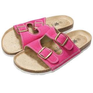 DÁMSKÉ PANTOFLE korkové fuchsiové B888/10