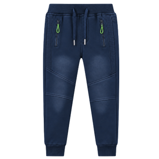 Chlapecké zateplené riflové tepláky modré CK0938