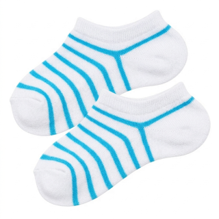 Design Socks Kotníkové ponožky bílé s proužkem