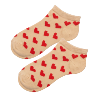 Dívčí kotníčkové ponožky -smetanová barva