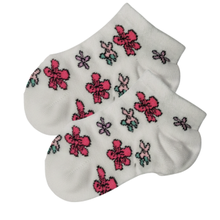 98-104-Dívčí kotníčkové ponožky Design Socks -bílá barva