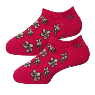 Dívčí kotníčkové ponožky Design Socks -tm.růžová barva