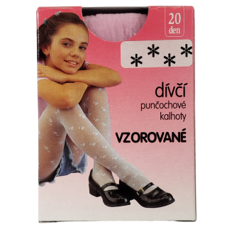 116-152-Dívčí punčochové kalhoty s hvězdičkami EVONA
