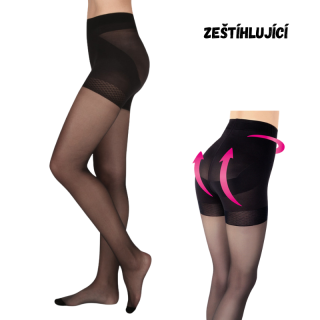 Punčochové zeštíhlující kalhoty EVONA (push up efekt)-